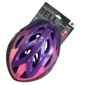 Bell Axle youth Repose pink & purple bicycle helmet size 8 + NWT